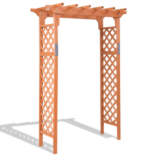 7 Feet Garden Wooden High Arbor Arch Plant Pergola - Image 2