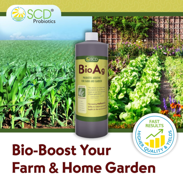 SCD Bioag – Organic Farm and Garden Soil Microbes, Compost Starter with 12 Probiotic Strains, Live Super Concentrate of Liquid Microorganisms, Chemical-Free Soil Amendment, by  (1 Liter) - Image 2