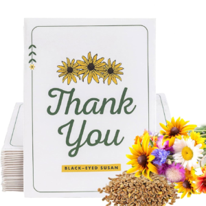 Wildflower Seed Packets "Thank You Bunches" Party Favors (Pack of 20) - Express Gratitude with a Wildflower Seed Mix, Great Addition or Alternative to Thank You Cards