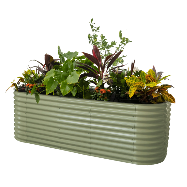 Raised Gardening Bed Kits 32" Extra Tall 6 in 1 3.5Ftx5Ft Modular Metal Planter Olive Green - Image 18