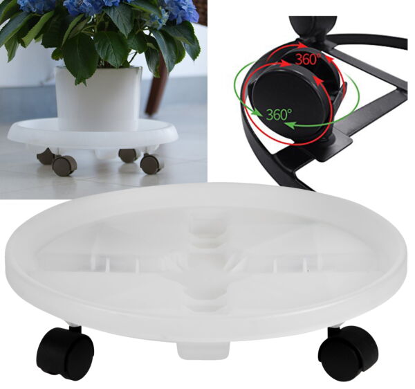 16-In round Planter Caddy with Wheels - Terra Cotta Color - 125 Lb Capacity - Image 12