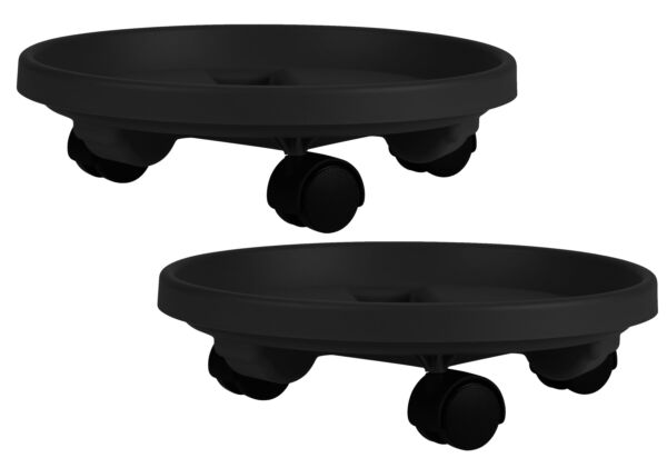 16-In round Planter Caddy with Wheels - Terra Cotta Color - 125 Lb Capacity - Image 11