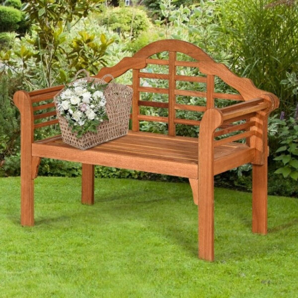 FarmHome Folding 2 Seater Garden Eucalyptus Bench - Image 3