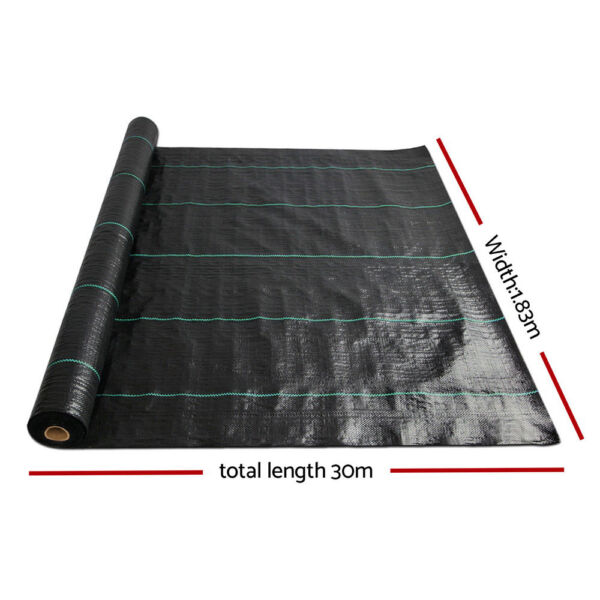 Instahut 1.83x30m Weed Mat Weedmat Control Plant - Image 2