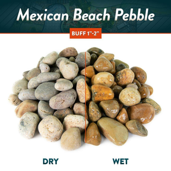 0.50 Cu. Ft. 2 In. to 3 In. Buff Mexican Beach Pebble Smooth round Rock for Gardens, Landscapes and Ponds - Image 7