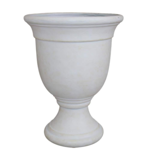 Jean Pierre Large 16 In. X 18 In. 22 Qt. Ivory Resin Composite Urn Outdoor Planter