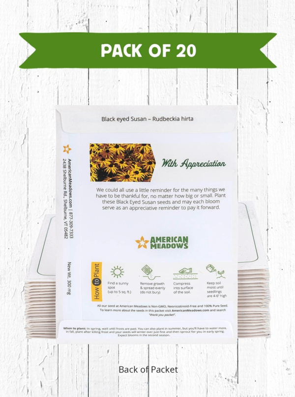 Wildflower Seed Packets "Thank You Bunches" Party Favors (Pack of 20) - Express Gratitude with a Wildflower Seed Mix, Great Addition or Alternative to Thank You Cards - Image 2
