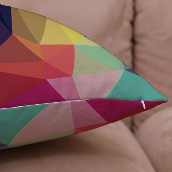 4 Pack Colorful Geometry Style Throw Pillow Covers Cases Square Decorative Cushion Covers Pillowcase Cushion Case for Sofa,Couch 20X20 Inches (Set of 4) - Image 5