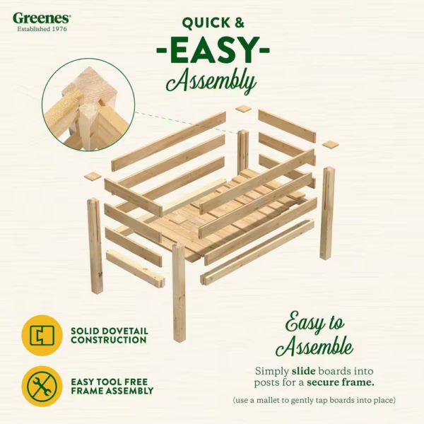 48 In. L X 24 In. W X 31 In. H Original Cedar Elevated Garden Bed - Image 5