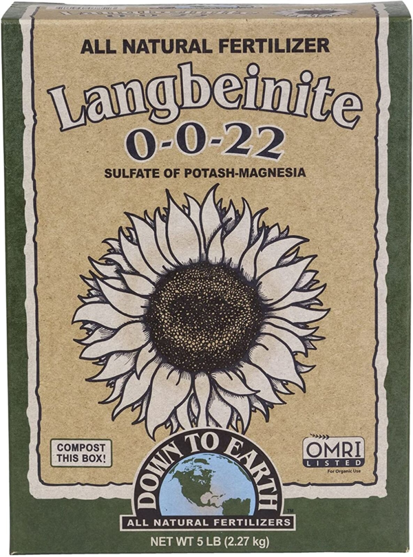 Down to Earth (#DTE07852) Organic Langbeinite Fertilizer Mix 0-0-22, 5 Lb