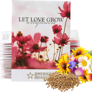 Wildflower Seed Packets ''Let Love Grow'' Party Favors (Pack of 20) - Wildflower Seed Mix, Party Favors for Weddings, Valentine'S Day, Anniversaries, Thank You