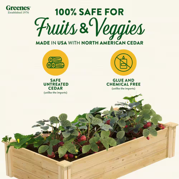 2 Ft. X 4 Ft. X 10.5 In. Original Cedar Raised Garden Bed - Image 4