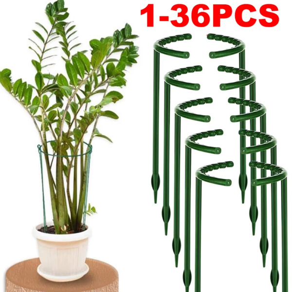 Plastic Plant Support Pile Frame Greenhouse Arrangement Semicircle Fixed Rod Indoor Flower Plant Vine Climbing Bracket - Image 2