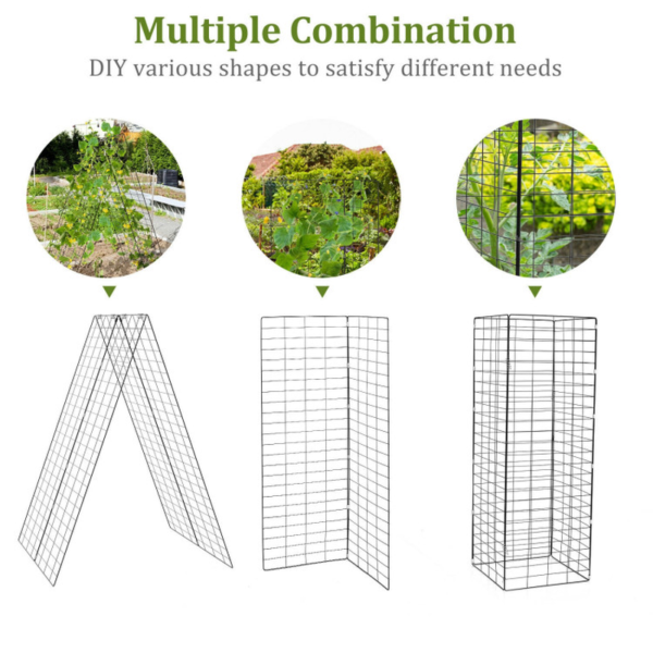 2 Pieces Foldable A-Frame Trellis Plant Supports with Twist Ties - Image 9