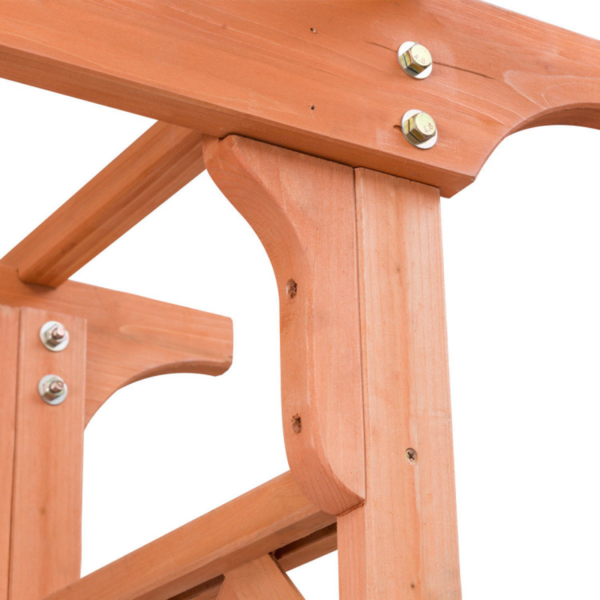 7 Feet Garden Wooden High Arbor Arch Plant Pergola - Image 6