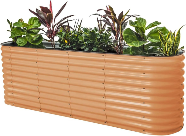 Raised Gardening Bed Kits 32" Extra Tall 6 in 1 3.5Ftx5Ft Modular Metal Planter Olive Green - Image 31