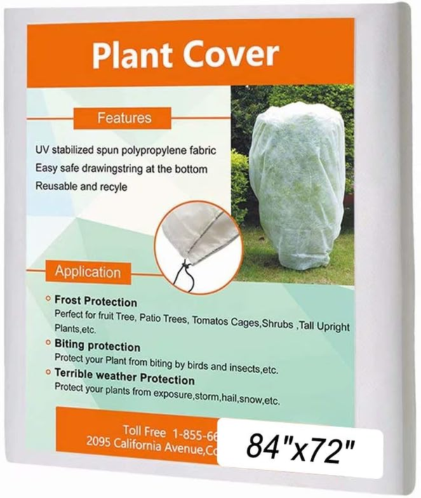 Warm Worth Frost Blanket - 0.95 Oz 84"X 72" Shrub Jacket, Rectangle Plant Cover for Frost Protection