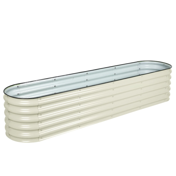 17'' Tall Aluzinc Metal Raised Garden Bed 42'' round - Outdoor Open-Ended Base Garden Planter Box for Vegetable, Flower, Herb - Beige - Image 11