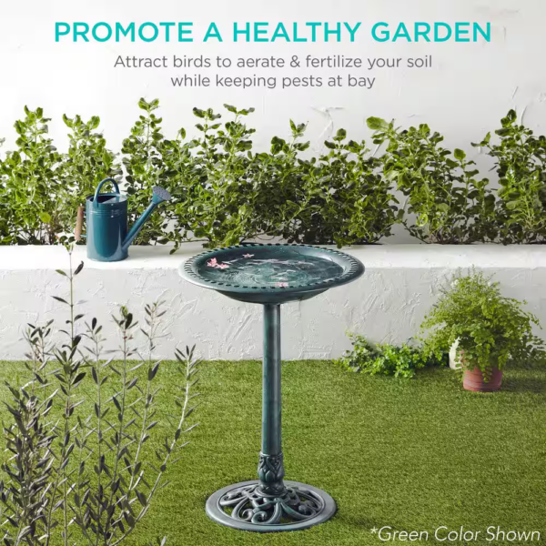 Pedestal Copper Birdbath - Image 6