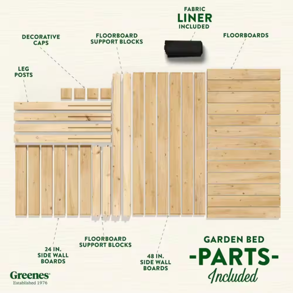 48 In. L X 24 In. W X 31 In. H Original Cedar Elevated Garden Bed - Image 8