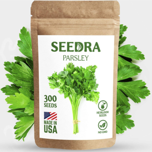 300+ Italian Flat Leaf Parsley Seeds for Indoor, Outdoor and Hydroponic Planting, Non GMO Heirloom Seeds for Home Garden - 1 Pack