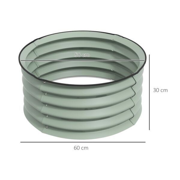 Set of 2 Raised Garden Bed, Metal Planter Box with Safety Edging, Easy-to-assemble Stock Tank, Green - Image 3