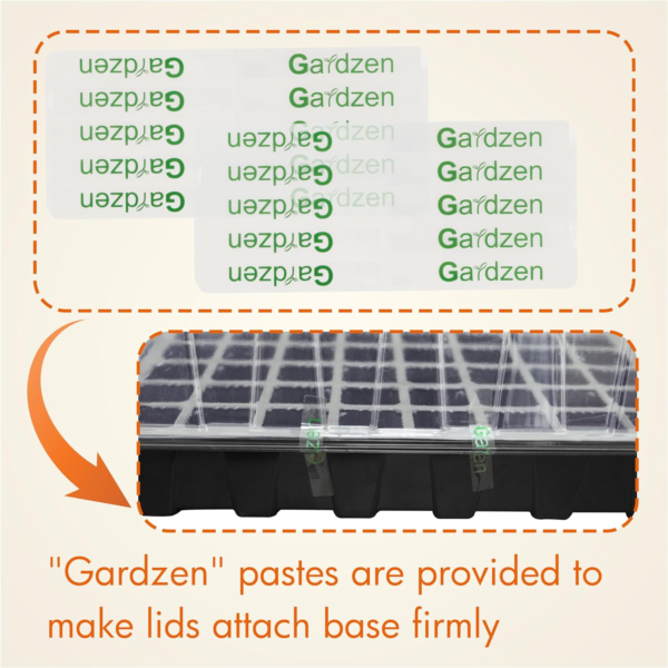 5-Set Seed Starter Tray Kits, Durable Plant Germination Trays with Humidity Vented Domes and Bases, Ideal for Seed Starting, Indoor Gardening, and Greenhouse (Total 200 Cells) - Image 6