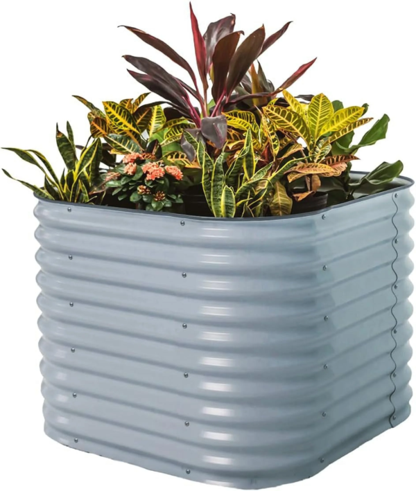 Raised Gardening Bed Kits 32" Extra Tall 6 in 1 3.5Ftx5Ft Modular Metal Planter Olive Green - Image 13