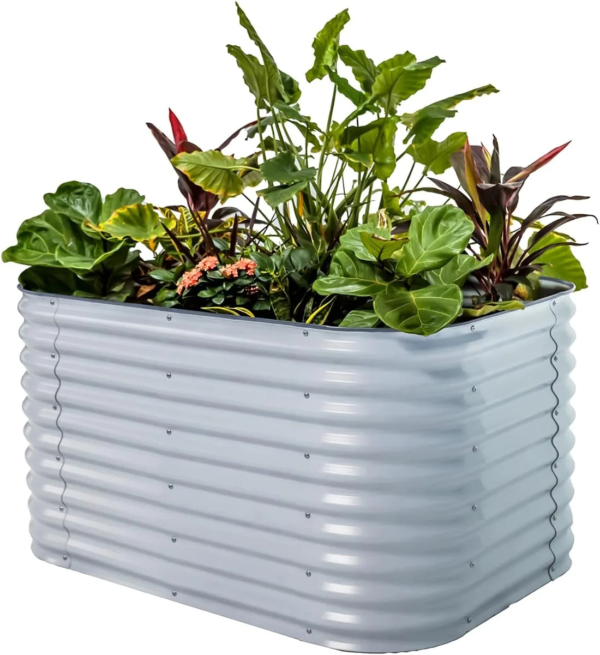 Raised Gardening Bed Kits 32" Extra Tall 6 in 1 3.5Ftx5Ft Modular Metal Planter Olive Green - Image 16