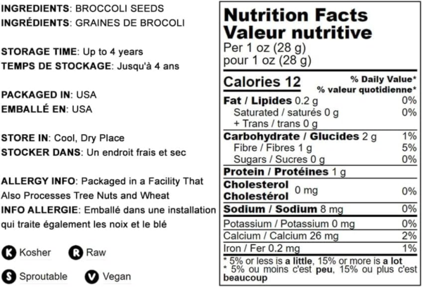 Broccoli Seeds for Sprouting, 2.5 Pounds – Vegan, Kosher, Sirtfood, Bulk. Rich in Sulforaphane, Vitamin C, Vitamin A. Great for Growing Sprouts, Microgreens. High Germination Rate - Image 4