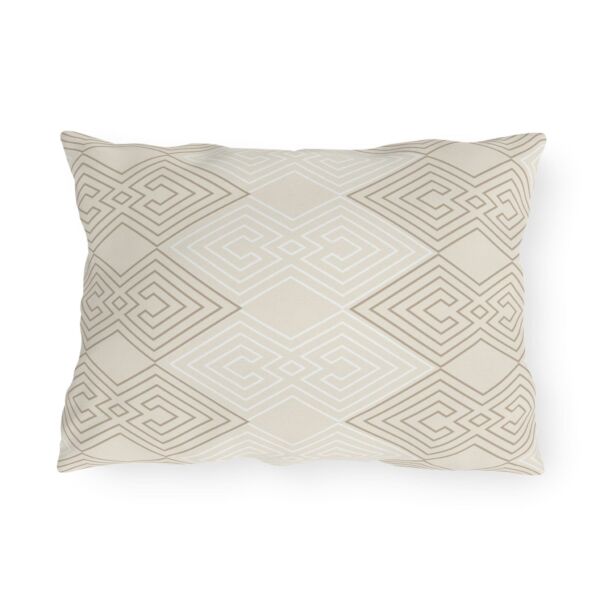 Decorative Indoor/outdoor Pillow - Beige White Tribal Geometric Aztec Pattern - Image 7