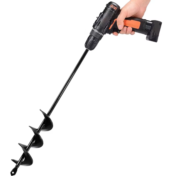 Garden Auger Spiral Drill Bit Gardening Flower Planter Earth Drill Planting Hole Digger Tool Loose Soil Drill Bit Accessories - Image 2