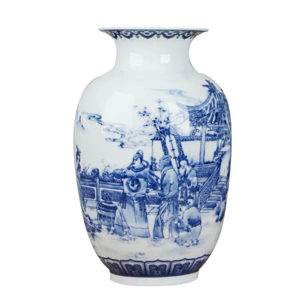 Classic Antique Chinese Blue and White Ceramic Vase - Image 6