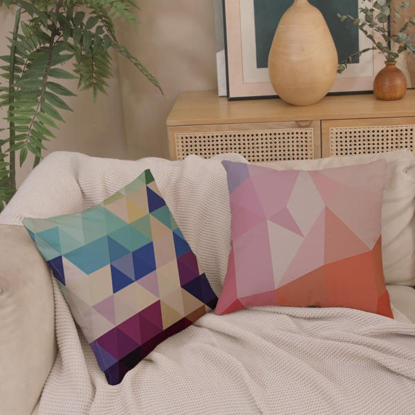 4 Pack Colorful Geometry Style Throw Pillow Covers Cases Square Decorative Cushion Covers Pillowcase Cushion Case for Sofa,Couch 20X20 Inches (Set of 4) - Image 8