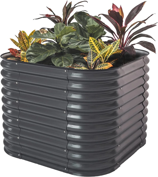 Raised Gardening Bed Kits 32" Extra Tall 6 in 1 3.5Ftx5Ft Modular Metal Planter Olive Green - Image 28