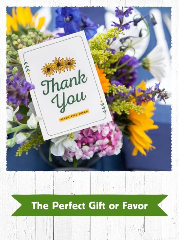 Wildflower Seed Packets "Thank You Bunches" Party Favors (Pack of 20) - Express Gratitude with a Wildflower Seed Mix, Great Addition or Alternative to Thank You Cards - Image 3