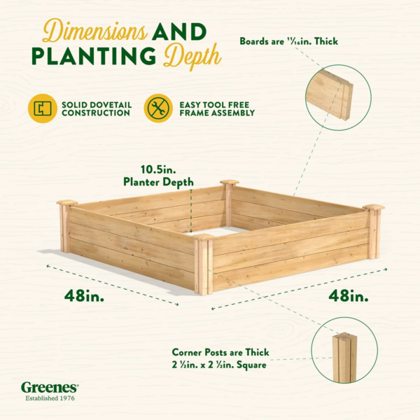 Cedar Raised Garden Bed, Multiple Sizes - Image 7