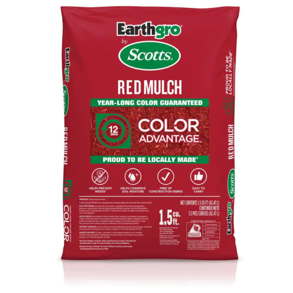 1.5 Cu. Ft. Red Wood Shredded Bagged Mulch