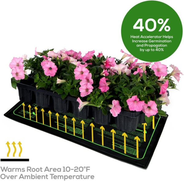 MET Certified Seedling Heat Mat - Waterproof and Durable Germination Station Heating Pad for Indoor Home Gardening (10" x 20") - Image 2