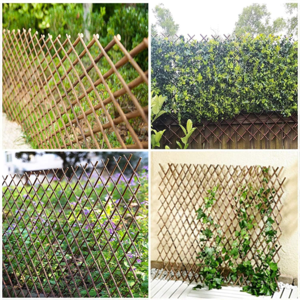 Lattice Fence Willow Expandable Plant Climbing Lattices Trellis Fence,Open Screen Willow Fencing,Willow Expandable Trellis Fence (2) - Image 7
