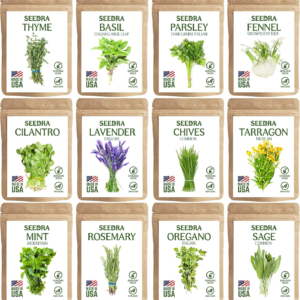 12 Herb Seeds Variety Pack - 3800+ Non-Gmo Heirloom Seeds for Planting Hydroponic Indoor or Outdoor Home Garden - Rosemary, Tarragon, Lavender, Oregano, Basil, Thyme, Parsley, Chives & More