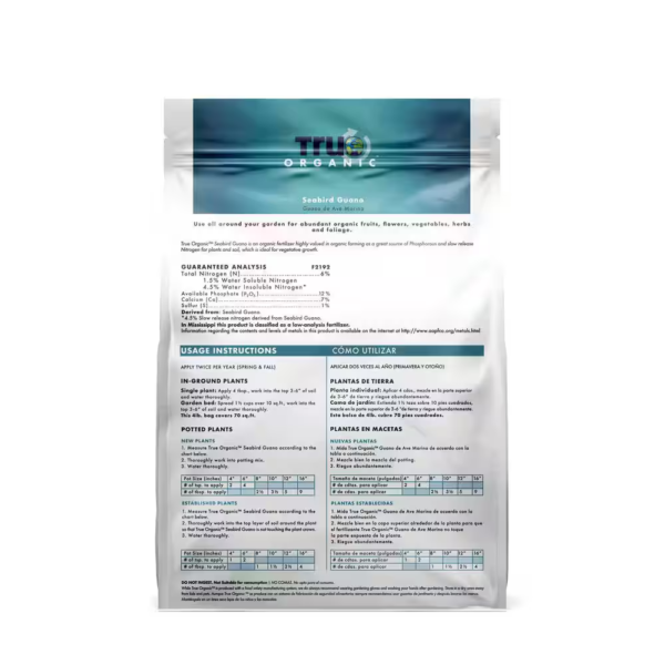 4 Lbs. Organic Seabird Guano Dry Fertilizer, OMRI Listed, 6-12-0 - Image 3