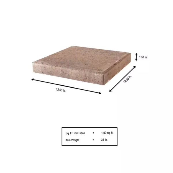 12 In. X 12 In. X 1.57 In. Rustic Blend Concrete Step Stone (168-Pieces/168 Sq. Ft./Pallet) - Image 4