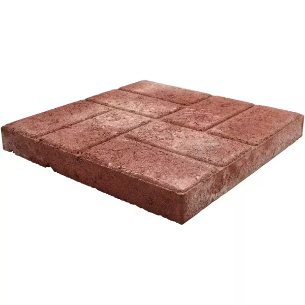 16 In. X 16 In. X 1.75 In. River Red Concrete Brickface Square Step Stone - Image 5