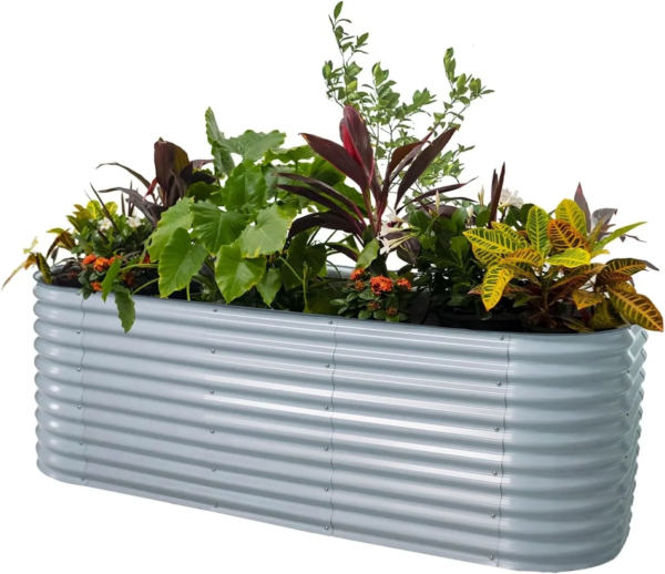 Raised Gardening Bed Kits 32" Extra Tall 6 in 1 3.5Ftx5Ft Modular Metal Planter Olive Green - Image 22