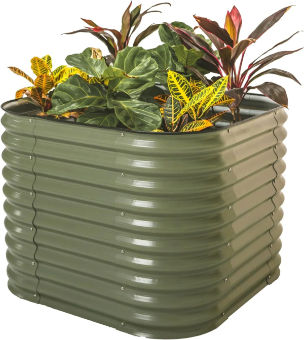 Raised Gardening Bed Kits 32" Extra Tall 6 in 1 3.5Ftx5Ft Modular Metal Planter Olive Green - Image 21