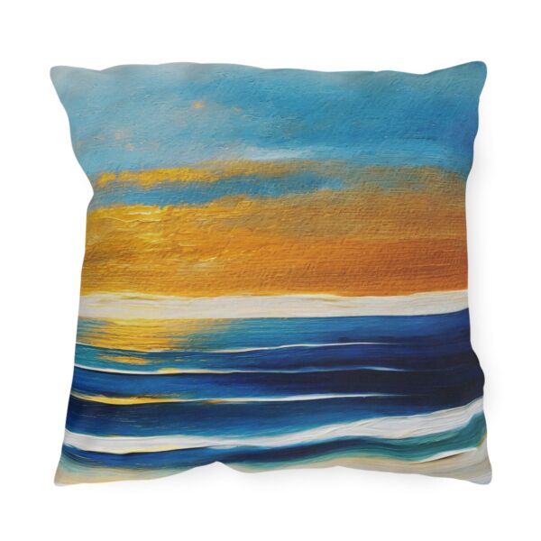 Decorative Indoor/outdoor Pillow - Blue Ocean Golden Sunset - Image 8