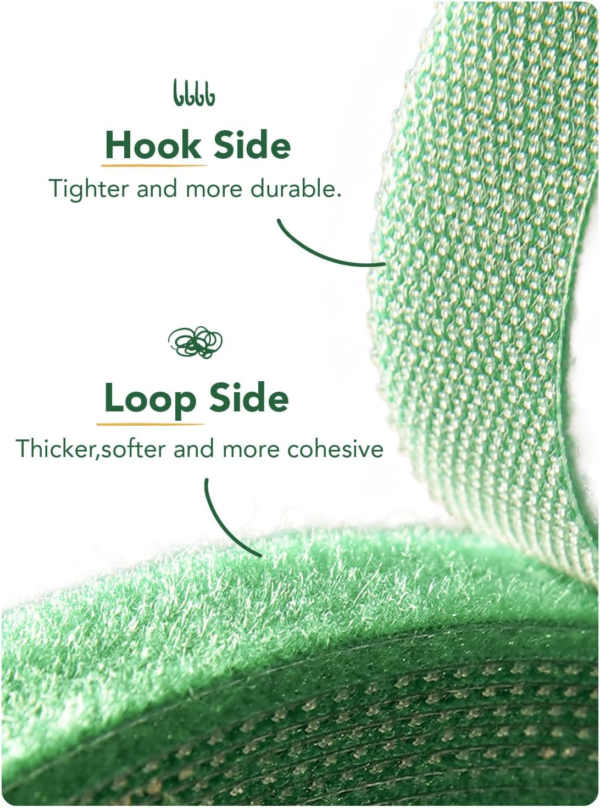 Plant Ties, Garden Tape for Plant, Reusable Adjustable Thicker Support for Growing, Strong Grip, Tomato Vines Indoor Outdoor, 100 Ft (2 Roll 50Ft) X 0.47 Inch, Green - Image 6