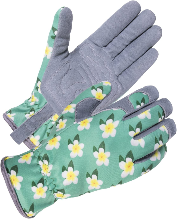 Women'S Gardening Gloves - Genuine Deerskin Suede, Ultra-Soft Padded, Thorn & Puncture Resistant, Comfort Fit