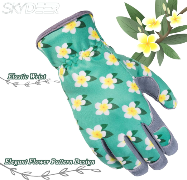 Women'S Gardening Gloves - Genuine Deerskin Suede, Ultra-Soft Padded, Thorn & Puncture Resistant, Comfort Fit - Image 2
